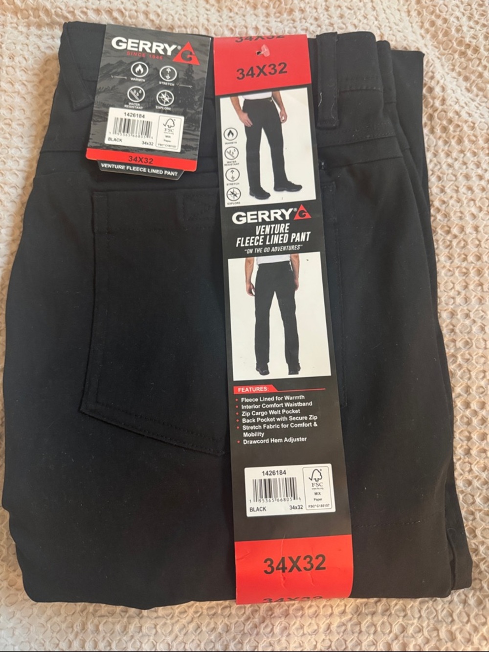 Gerry Weber Black Venture Fleece Lined Pants